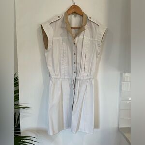 Ahoy! Vintage dress. Maybe an old uniform? It looks nautical to me.